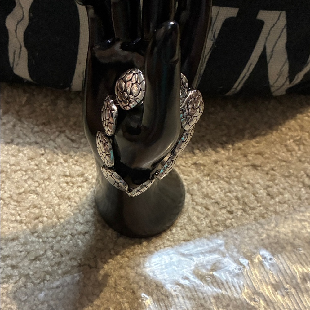 Premier Designs Black Jewelry Holder with Silver Detailing